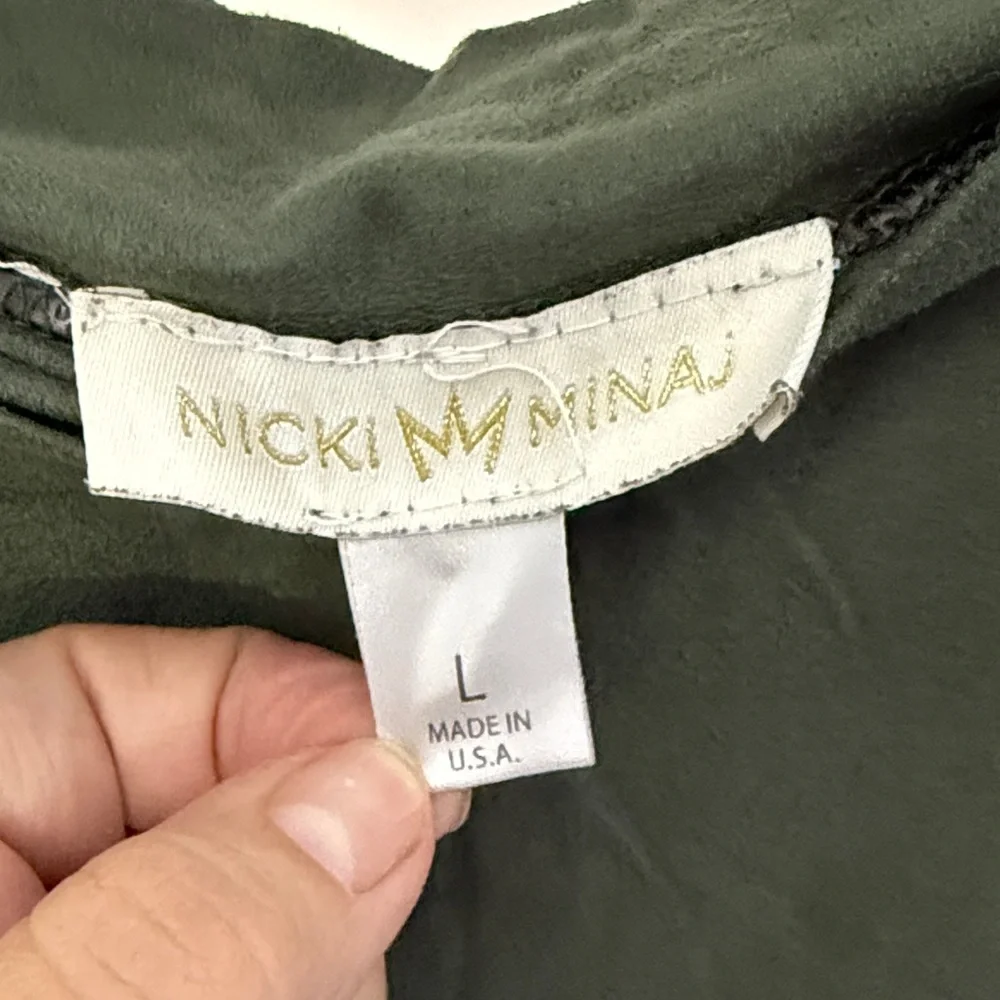 Nicki Minaj Olive Green Midi Skirt Set - Picture 9 of 10